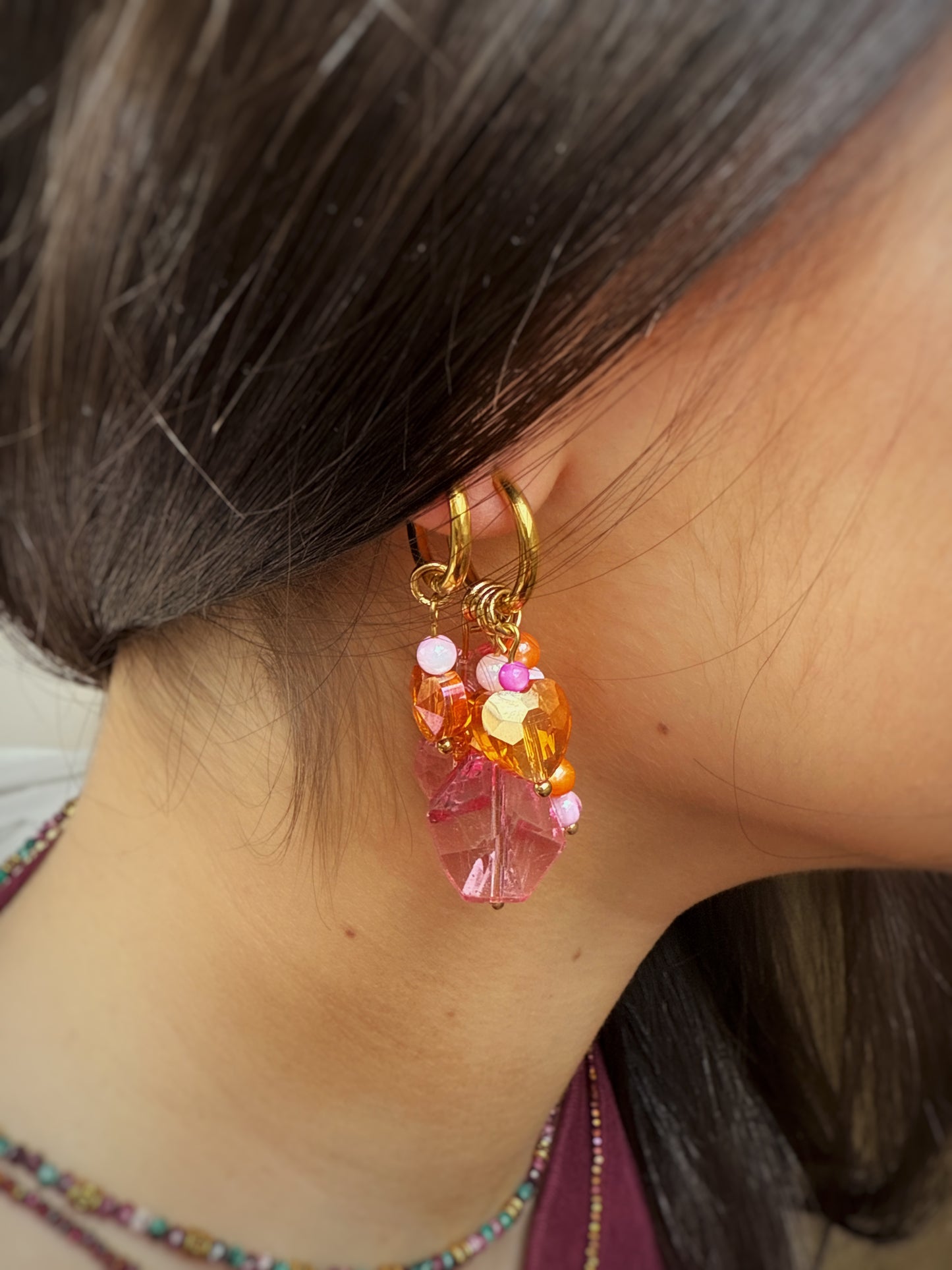 Boucles Sunset Blush Coralia ✨