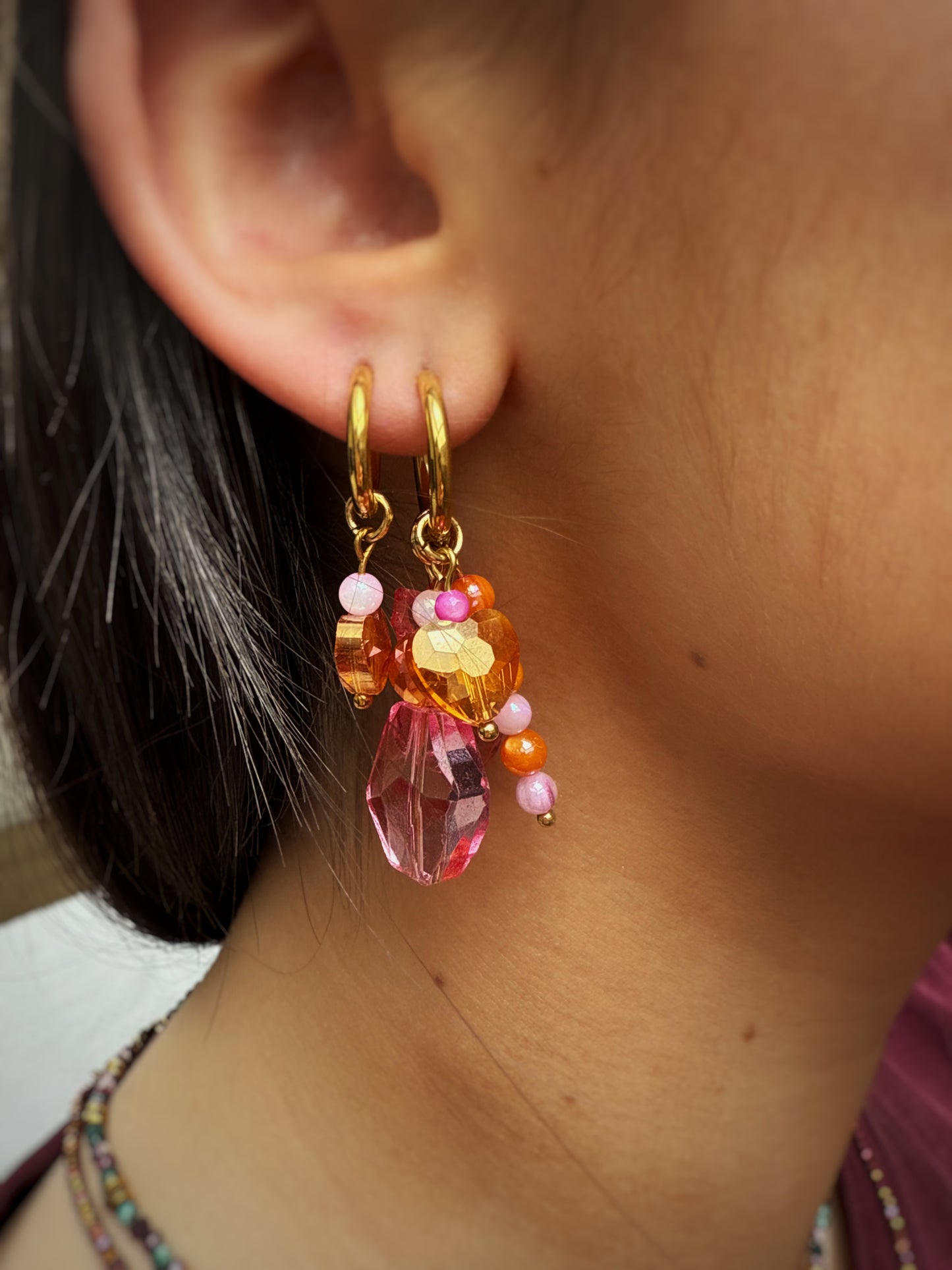 Boucles Sunset Blush Coralia ✨