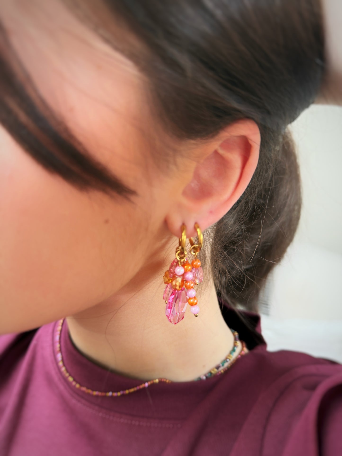 Boucles Sunset Blush Coralia ✨