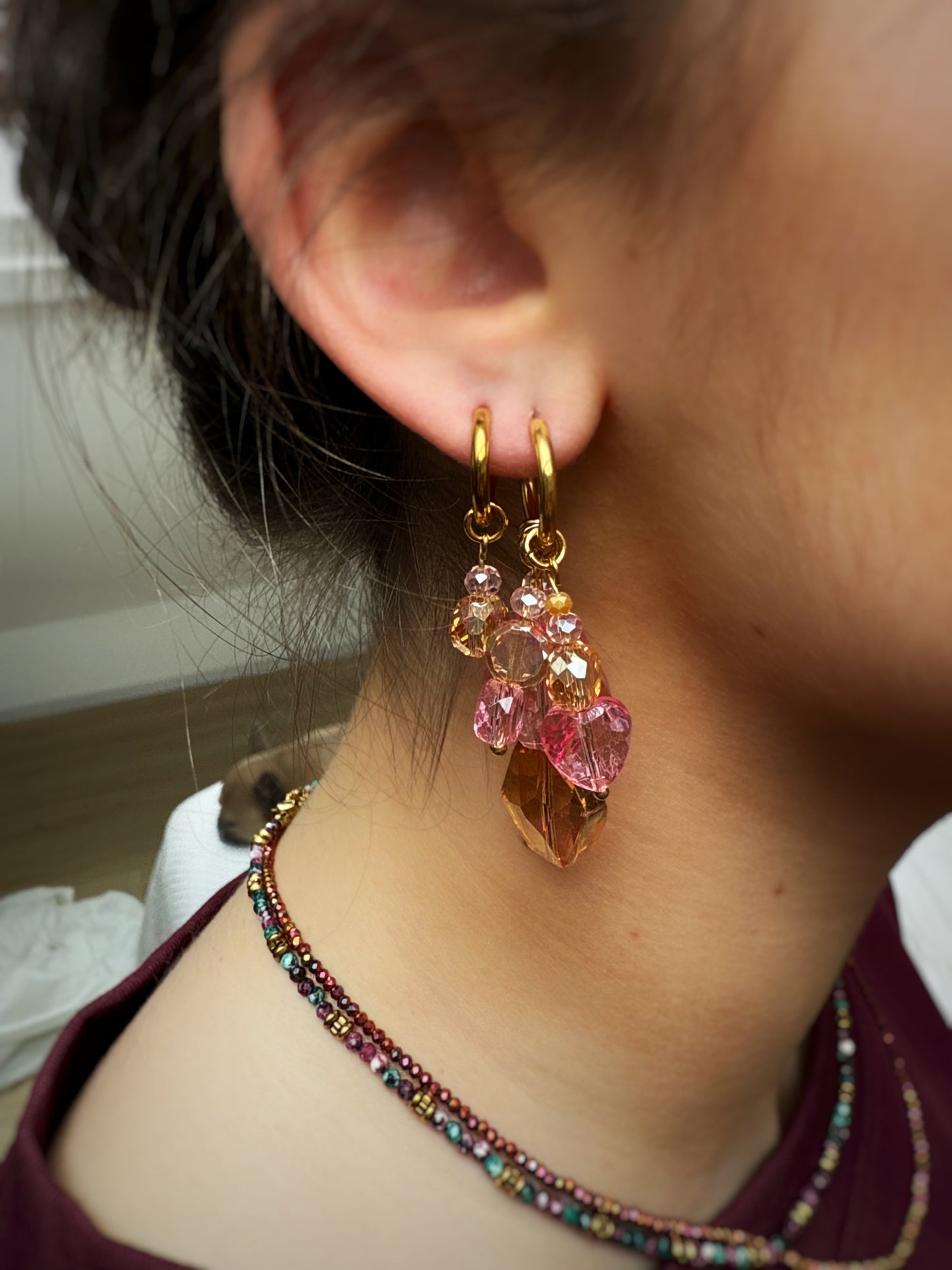Boucles Blush Coralia ✨