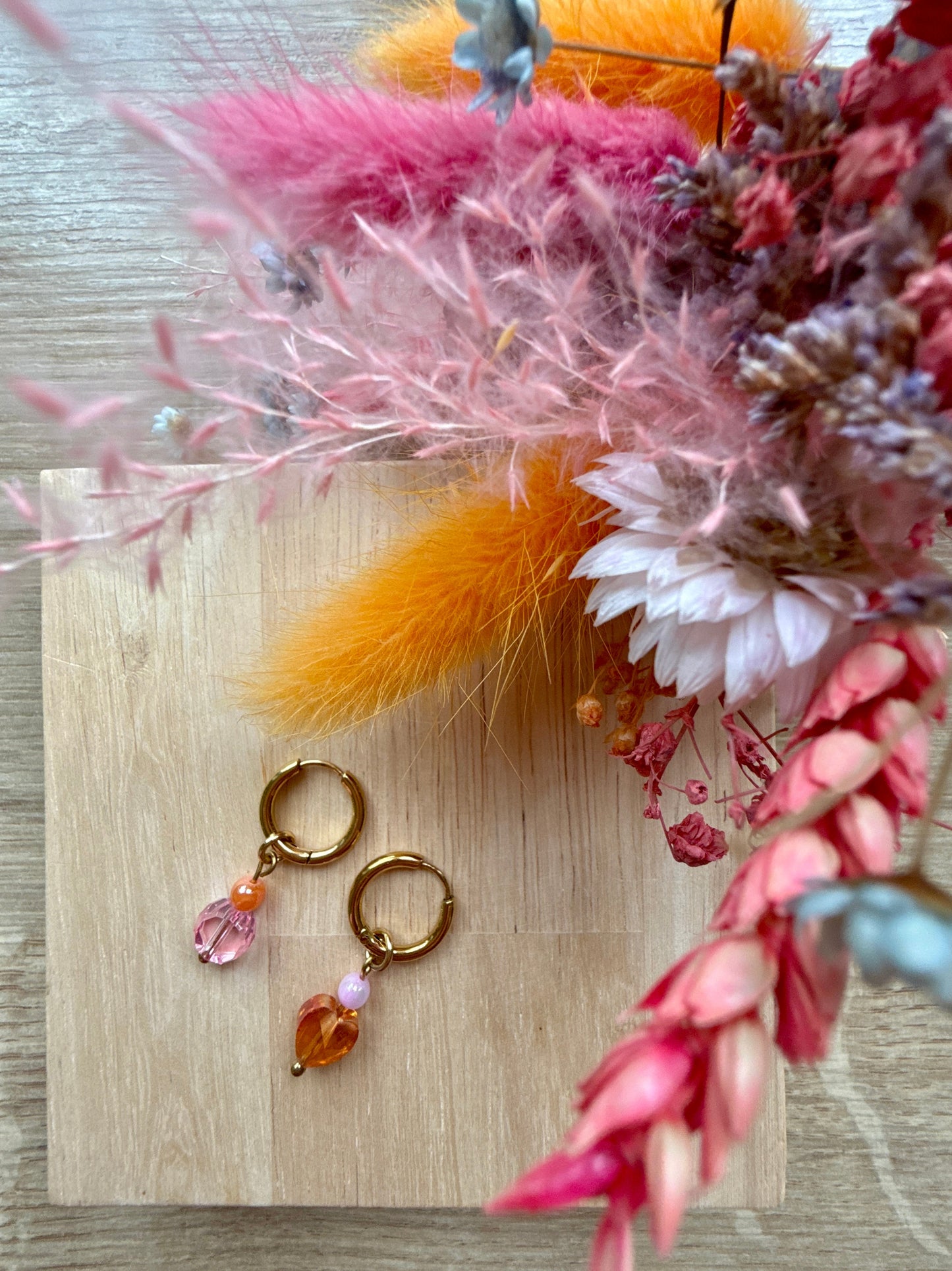 Boucles Mini Sunset Blush Coralia ✨
