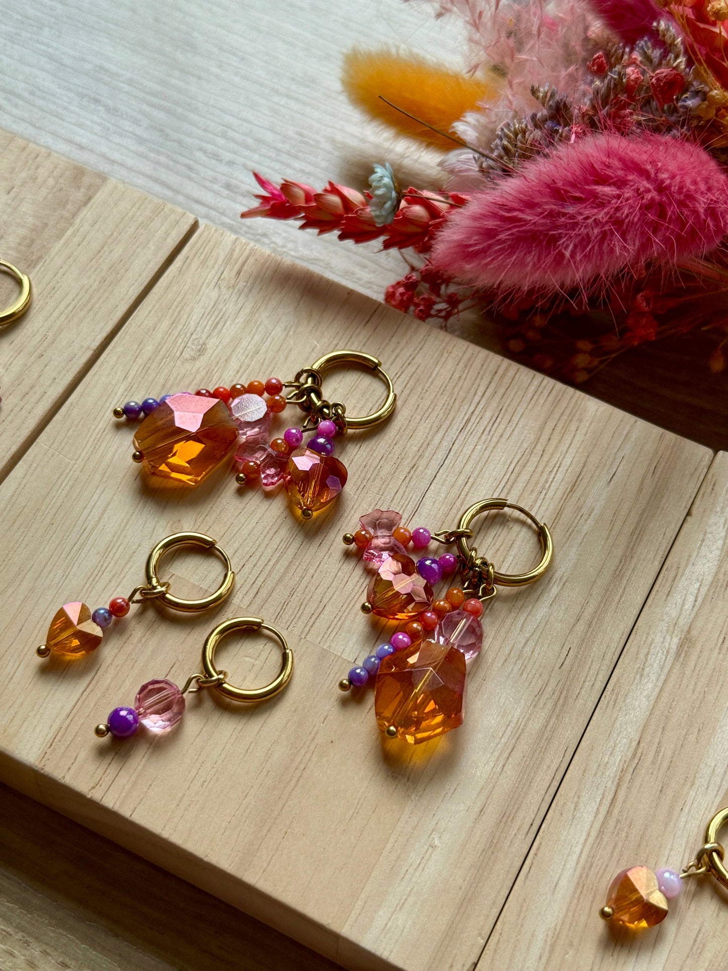 Boucles Mini Sunset Blush Coralia ✨