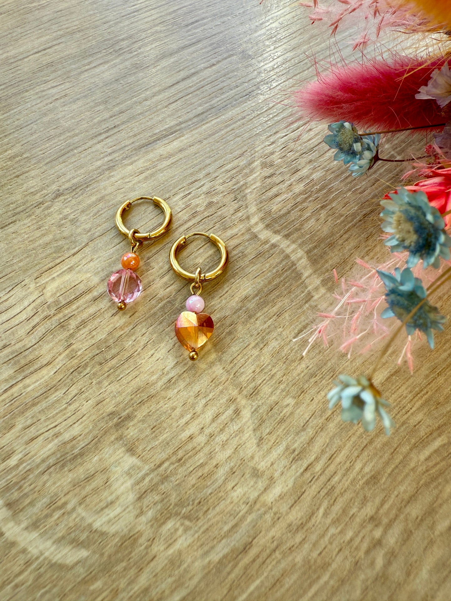 Boucles Mini Sunset Blush Coralia ✨